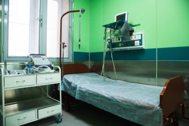 Coronavirus covid 19. Hastanedeki karantina koğuşu hasta kabul etmeye hazır. Hastalık kontrolü uzmanları.