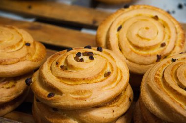 Fırın. Ekmek, rulo, turta ve kurabiye üretimi. Baker 'ın işi