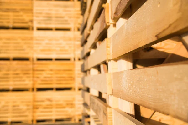 Skládané Prázdné Dřevěné Krabice Skladech Krabice Jsou Určeny Pro Sklizeň — Stock fotografie