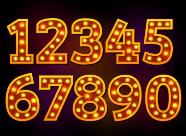 ışık yazı tipi metin kızdırma vektör çizim