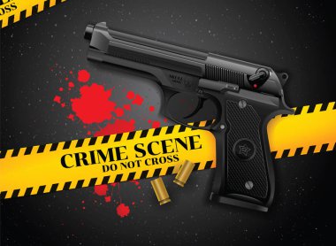 gun black  and crime vector clipart