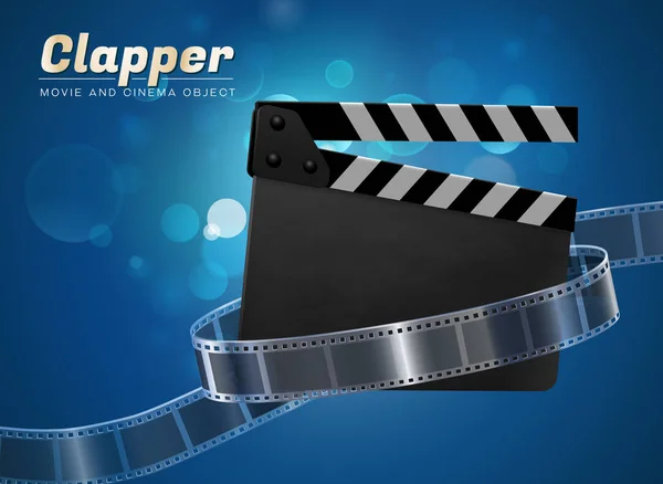 Clapper movie cinema object — Stock Vector