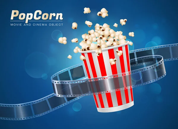 Popcorn movie cinema object — Stock Vector