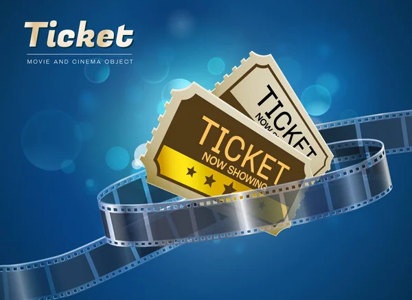 Ticket movie cinema object vector — Stock Vector
