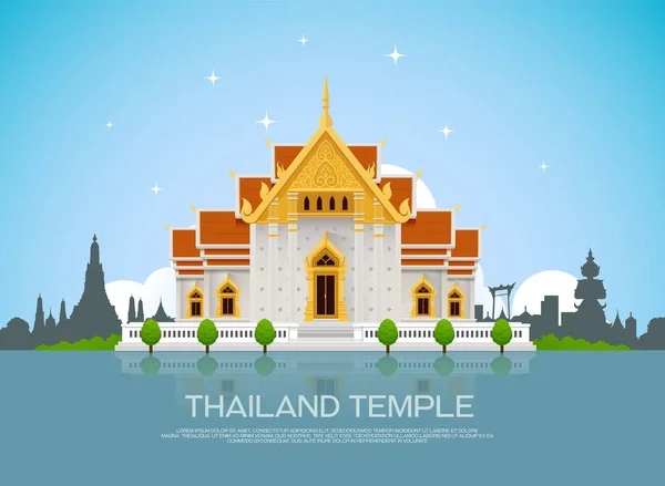 Tempel thailand Vektor — Stockvektor