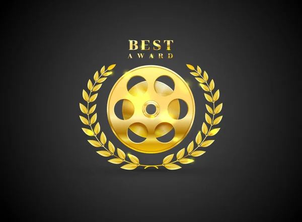 Prix du film meilleur vecteur gagnant — Image vectorielle