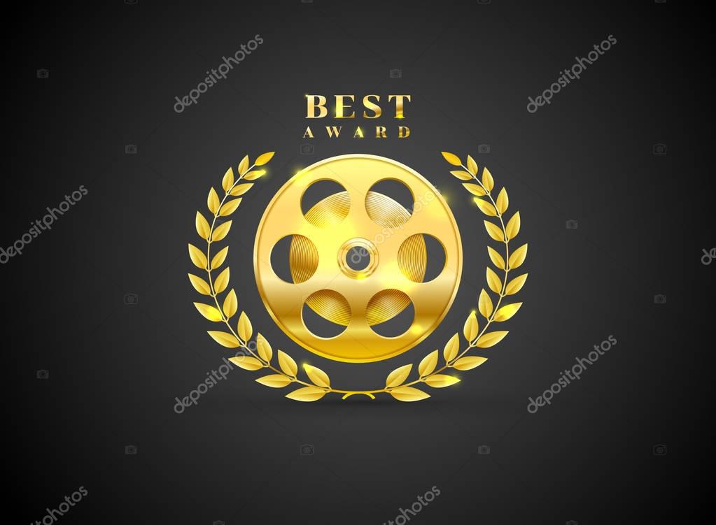 Movie prize award best winner vector illustration