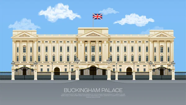 England buckingham palace — Stock Vector