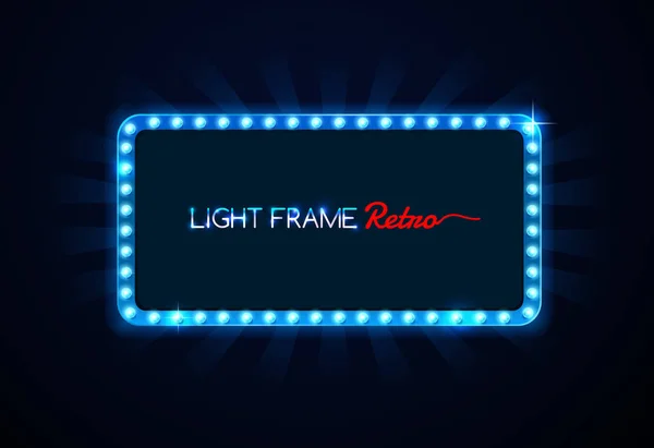 Light frame retro vector illustration — Stock Vector