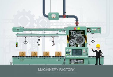 Endüstriyel makine fabrika inşaat mühendislik ve ekipman