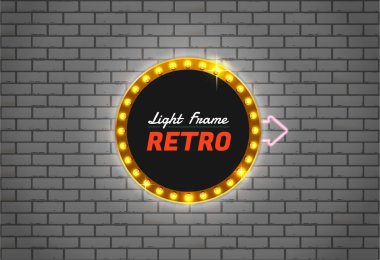çerçeve ışık retro daire