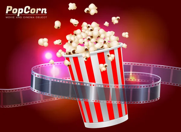 Popcorn movie cinema object vector illustration — Stock Vector