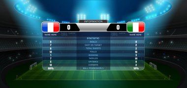 futbol Futbol Stadyumu spotlight ve çetele vektör çizim