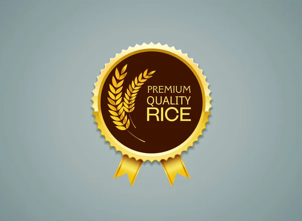 Du riz. Illustration vectorielle.label — Image vectorielle