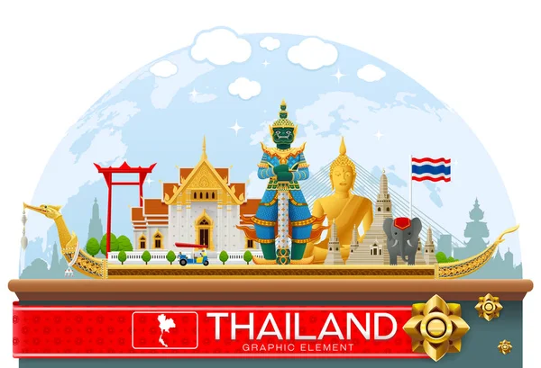 Thailand hito y arte ilustración vector de fondo — Archivo Imágenes Vectoriales