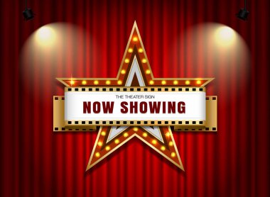 Tiyatro işareti vektör çizim yıldız