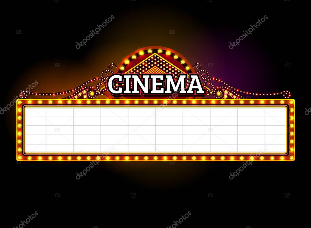 theater sign vector illustration