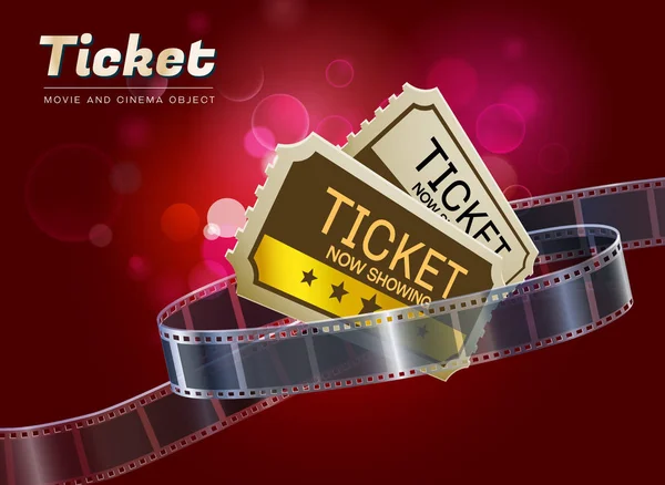 Ticket movie cinema object vector illustration — Stock Vector