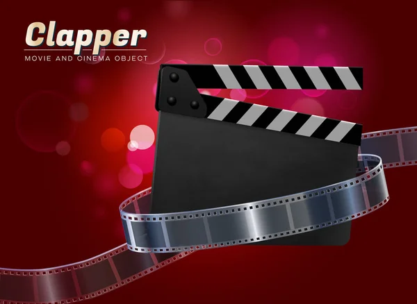 Clapper movie cinema object vector illustration — Stock Vector