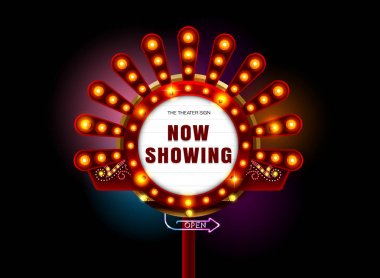 Tiyatro işareti ve neon ışık