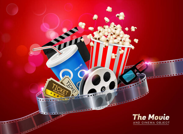 объект кинотеатра на ярком светлом фоне
 