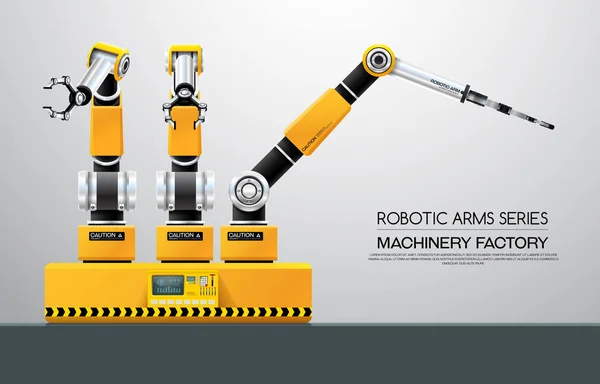 Robot robot máquina brazo mano fábrica — Archivo Imágenes Vectoriales