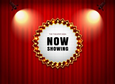 Tiyatro işaret üstünde perde