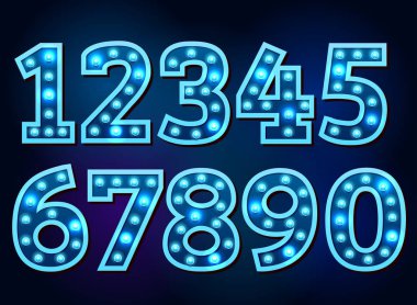 ışık yazı tipi alfabesi metin parlak vektör çizim