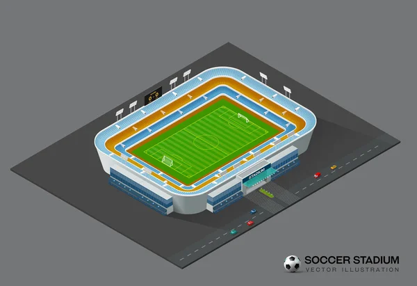 Fußballplatz Stadion isometrisch — Stockvektor