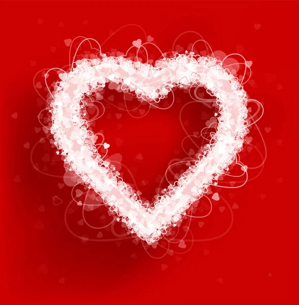 Kalpler çerçeve Sevgililer günü vektör arka plan — Stok Vektör