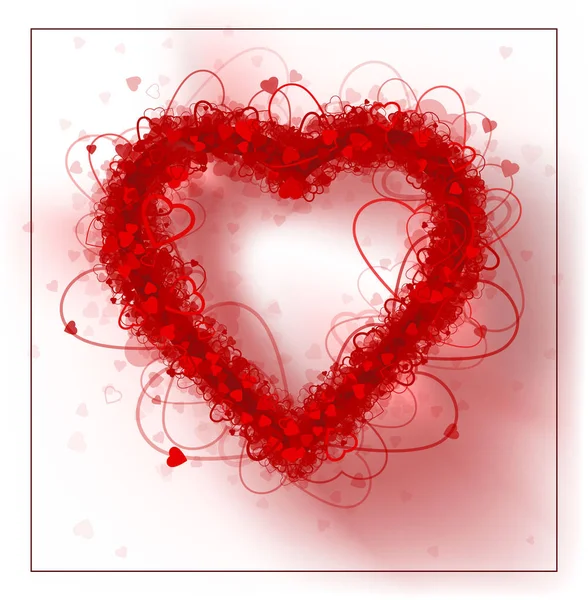Kalpler çerçeve Sevgililer günü arka plan — Stok fotoğraf