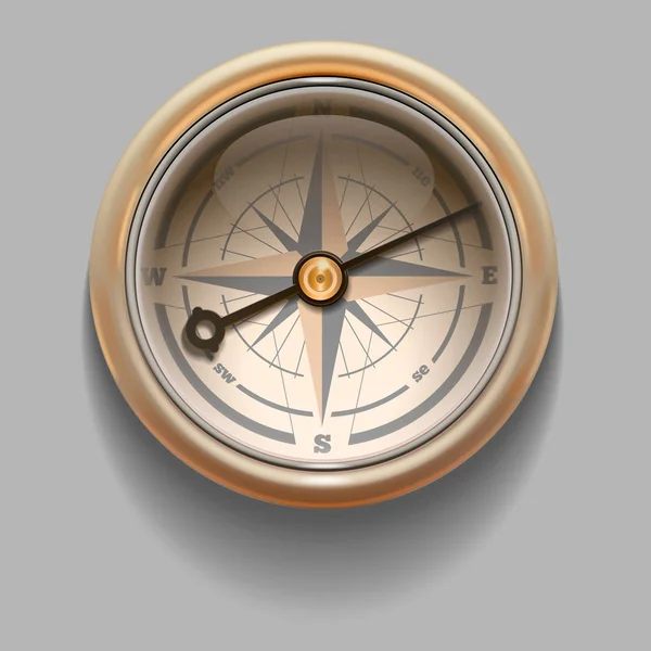 Antique retro style compass with windrose. Illustration — Stock Photo, Image