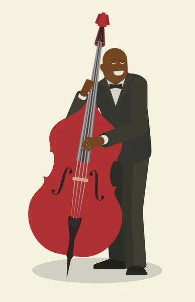 Jazzman, yalıtılmış düz nesne — Stok Vektör