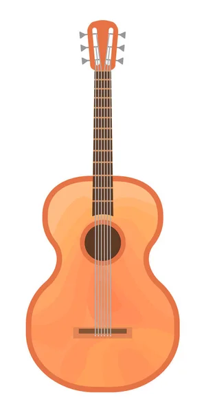 Guitar. Vector illustration of a guitar isolated on a white background — Stock Vector