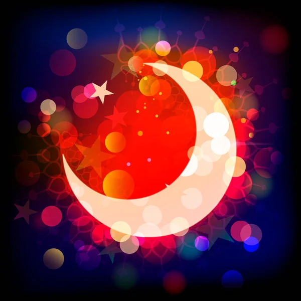 Ramadhan kareemwords dan setengah bulan - Stok Vektor