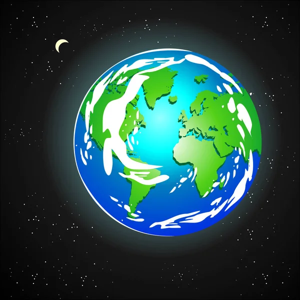 Ziemi w przestrzeni. Obraz świata — Wektor stockowy