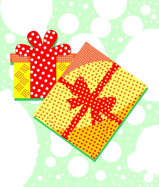 Geschenkboxen gepackt. Überraschungen. elegante und farbenfrohe Illustration. — Stockvektor