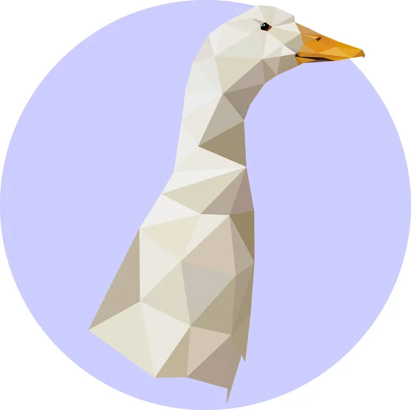 Gans im Polygon-Stil. modische Illustration des Trends in s — Stockvektor