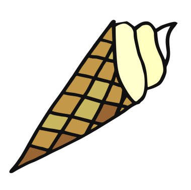 Klasik dondurma - bir plombir bir gözleme Kupası - bir koni. Favori 