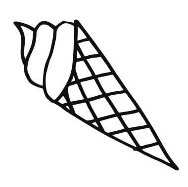 Klasik dondurma - bir plombir bir gözleme Kupası - bir koni. Favori 