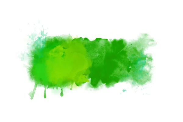 Banner de fondo de obra de arte de acuarela abstracta verde — Foto de Stock