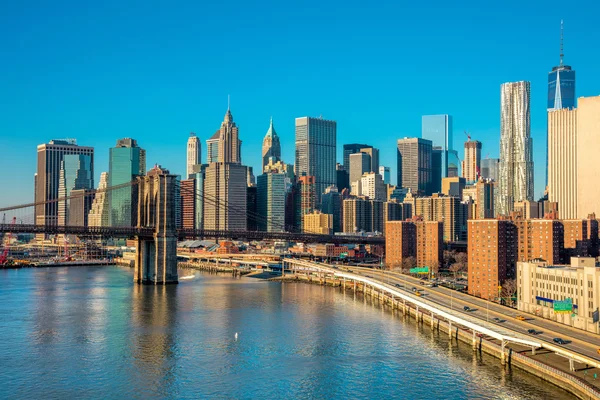 Skyline del centro de Nueva York, Manhattan, Nueva York — Foto de Stock