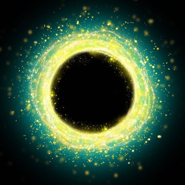 Büyülü soyut altın ve soğuk mavi pırıltılı glitter arka plan