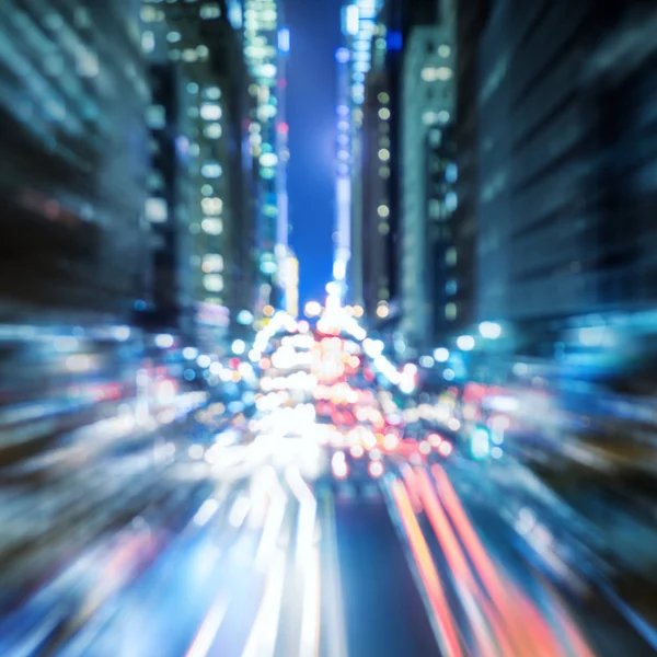 Abstract Background of  Big city night traffic defocused — Stock Photo, Image