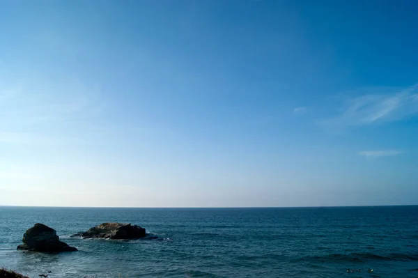 Praia de céu azul — Fotografia de Stock