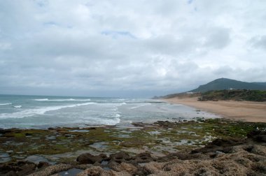 güneşli güzel bir plaj Kuzey Afrika insanlarda