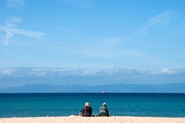 Kuzey Afrika'nın plaj manzara