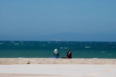 manzara plaj Kuzey Afrika'da