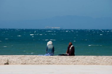 manzara plaj Kuzey Afrika'da