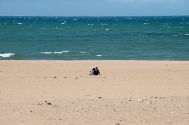 manzara plaj Kuzey Afrika'da